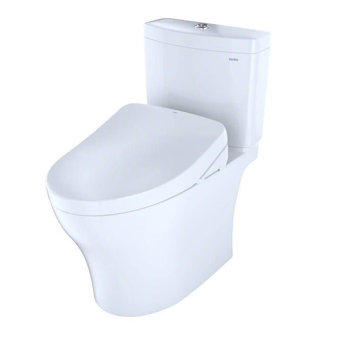 TOTO AQUIA IV 1G WASHLET+ S500E TWO PIECE TOILET 1.0 GPF & 0.8 GPF UNIVERSAL HEIGHT MW4463046CUMFGA#01