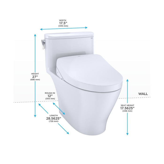 TOTO NEXUS WASHLET+ S550E ONE-PIECE TOILET 1.28 GPF MW6423056CEFGA#01