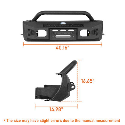 14-24 Toyota 4Runner Stubby Front Bumper (Excluding Limited & Nightshade) - Hooke Road - HE.9818-S