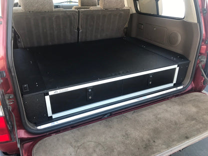 GOOSE GEAR Toyota Land Cruiser 1991-1997 80 Series - Side x Side Drawer Module with Fitted Top Plate - 43-3/8" W x 8" H x 40" D - 2222-GGR-SH