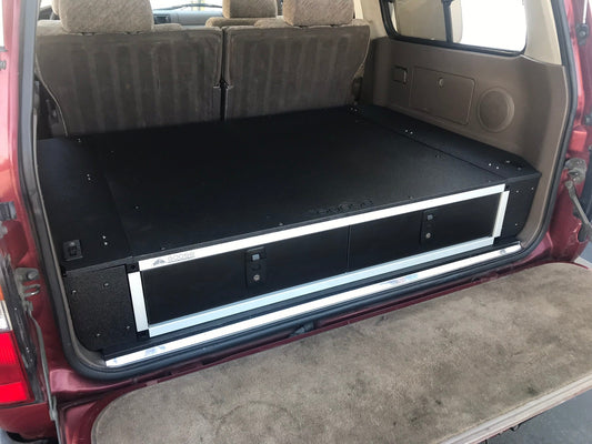 GOOSE GEAR Toyota Land Cruiser 1991-1997 80 Series - Side x Side Drawer Module with Fitted Top Plate - 43-3/8" W x 8" H x 40" D - 2222-GGR-SH