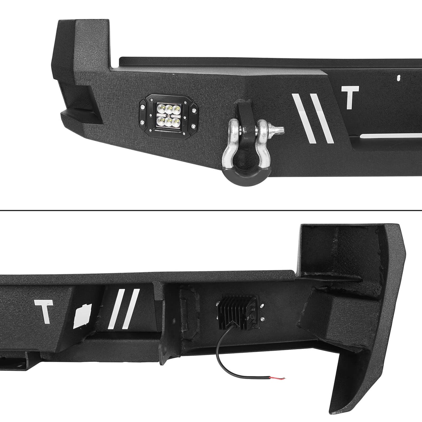 Hooke Road Rear Bumper w/LED Floodlights HR(05-15 Toyota Tacoma) - HE.4022