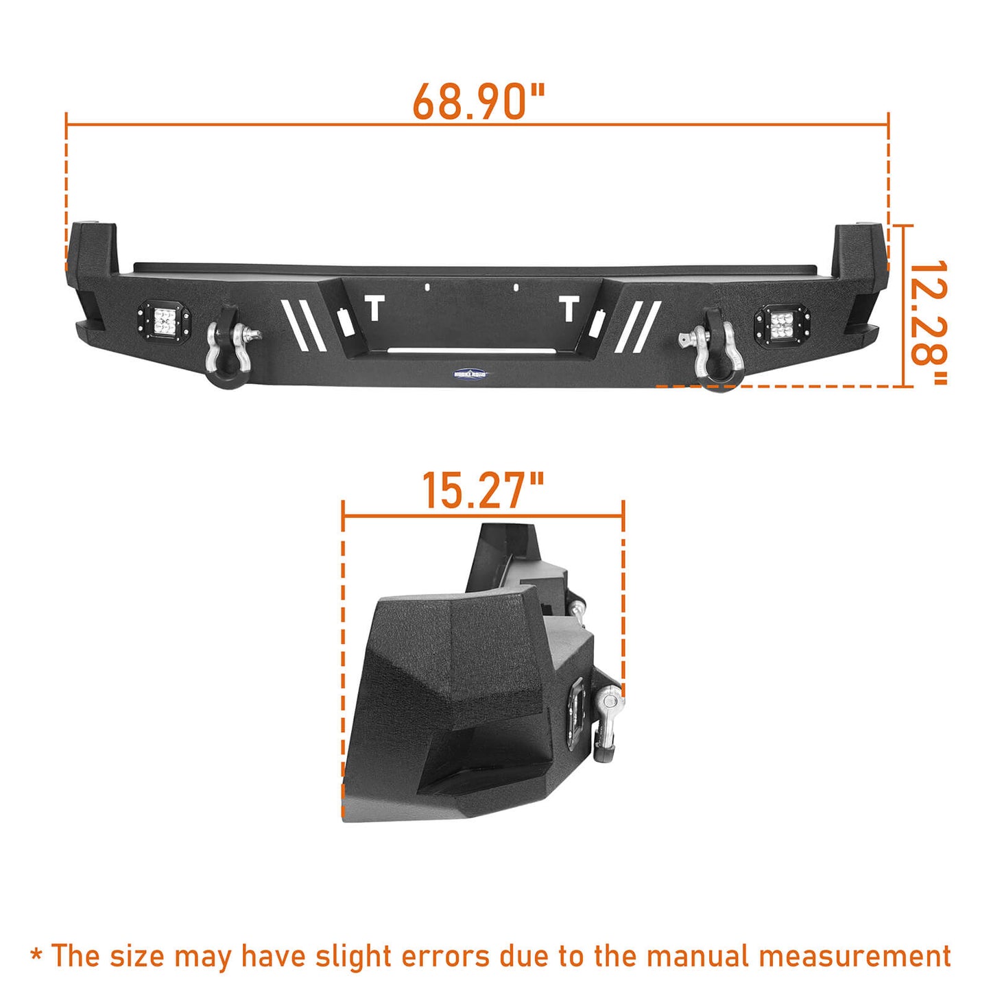 Hooke Road Rear Bumper w/LED Floodlights HR(05-15 Toyota Tacoma) - HE.4022