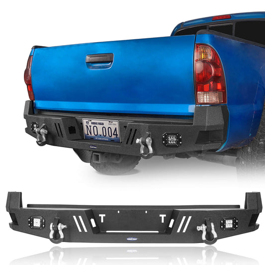 Hooke Road Rear Bumper w/LED Floodlights HR(05-15 Toyota Tacoma) - HE.4022