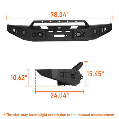 Hooke Road Full Width Front Bumper w/Low-Profile Hoop(07-13 Toyota Tundra) - HE.5205A+HE.5205B