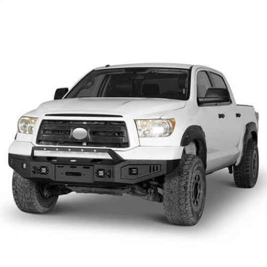 Hooke Road Full Width Front Bumper w/Low-Profile Hoop(07-13 Toyota Tundra) - HE.5205A+HE.5205B