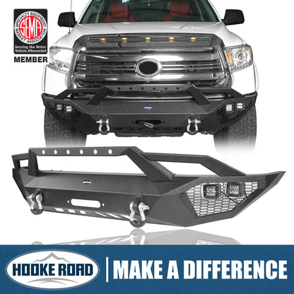 Hooke Road Full Width Front Bumper Destroyer Front Bumper(14-21 Toyota Tundra) - HE.5000A+HE.5000B