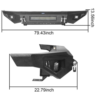 Hooke Road Full Width Front Bumper w/LED Lights(14-21 Toyota Tundra) - HE.5001