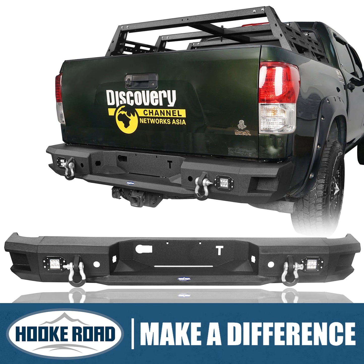 Hooke Road Full Width Rear Bumper(07-13 Toyota Tundra) - HE.5201&Z01