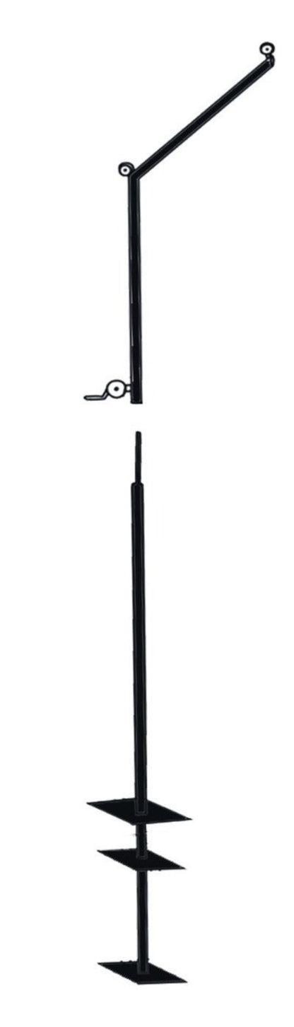 Trigon Sports Cantilever Batting Cage Pole with Winch & Ground Sleeve BCFRM - BCFRM