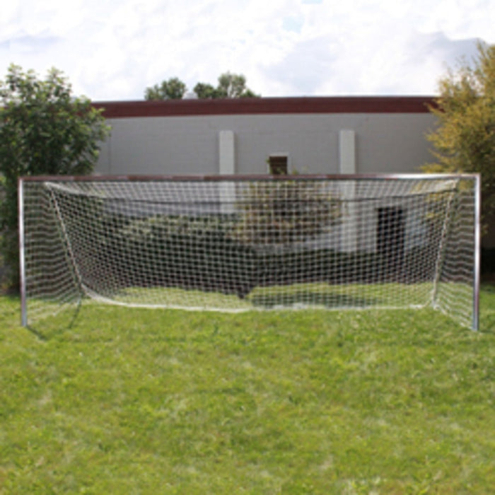 Trigon Sports Soccer Goal 8 x 24 ft. Portable & Round Natural with Net SG3824N