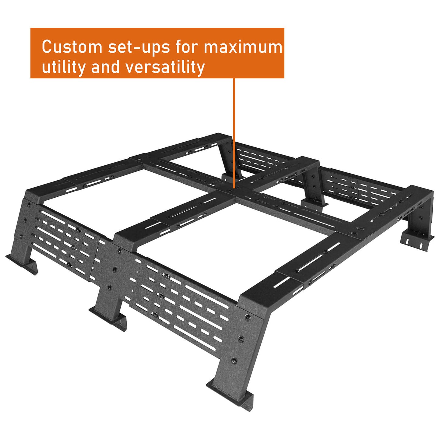 Mid-size Trucks High Overland Bed Rack Fits Jeep Gladiator JT & Ford Ranger & GMC & Chevrolet Colorado 6' Bed - Hooke Road
