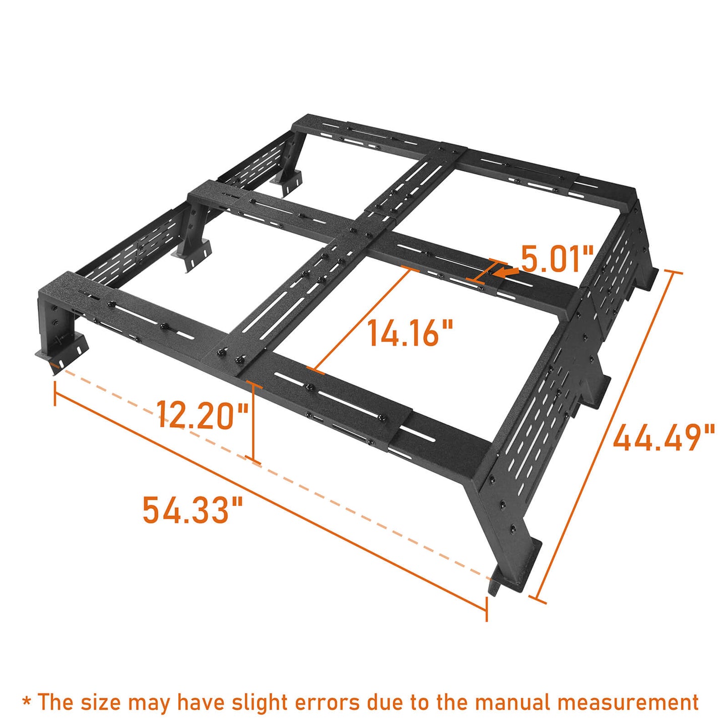 Mid-size Trucks High Overland Bed Rack Fits Jeep Gladiator JT & Ford Ranger & GMC & Chevrolet Colorado 6' Bed - Hooke Road