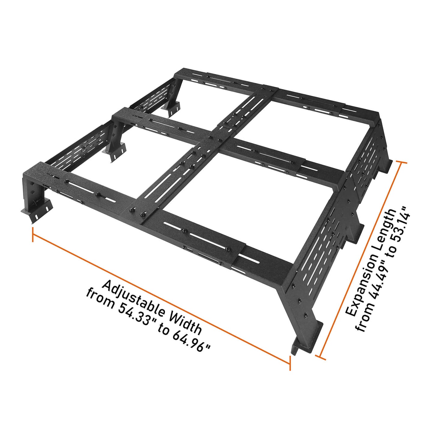 Mid-size Trucks High Overland Bed Rack Fits Jeep Gladiator JT & Ford Ranger & GMC & Chevrolet Colorado 6' Bed - Hooke Road