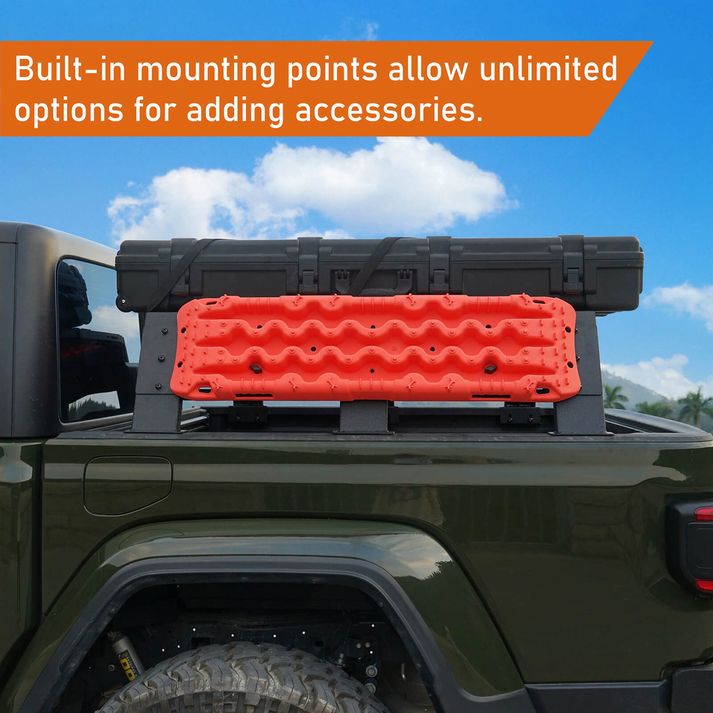Mid-size Trucks High Overland Bed Rack Fits Jeep Gladiator JT & Ford Ranger & GMC & Chevrolet Colorado 6' Bed - Hooke Road