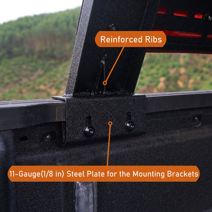 Mid-size Trucks High Overland Bed Rack Fits Jeep Gladiator JT & Ford Ranger & GMC & Chevrolet Colorado 6' Bed - Hooke Road