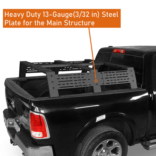 Truck/Pick-up 12.2" High Overland Bed Rack - Hooke Road - HE.9908-S