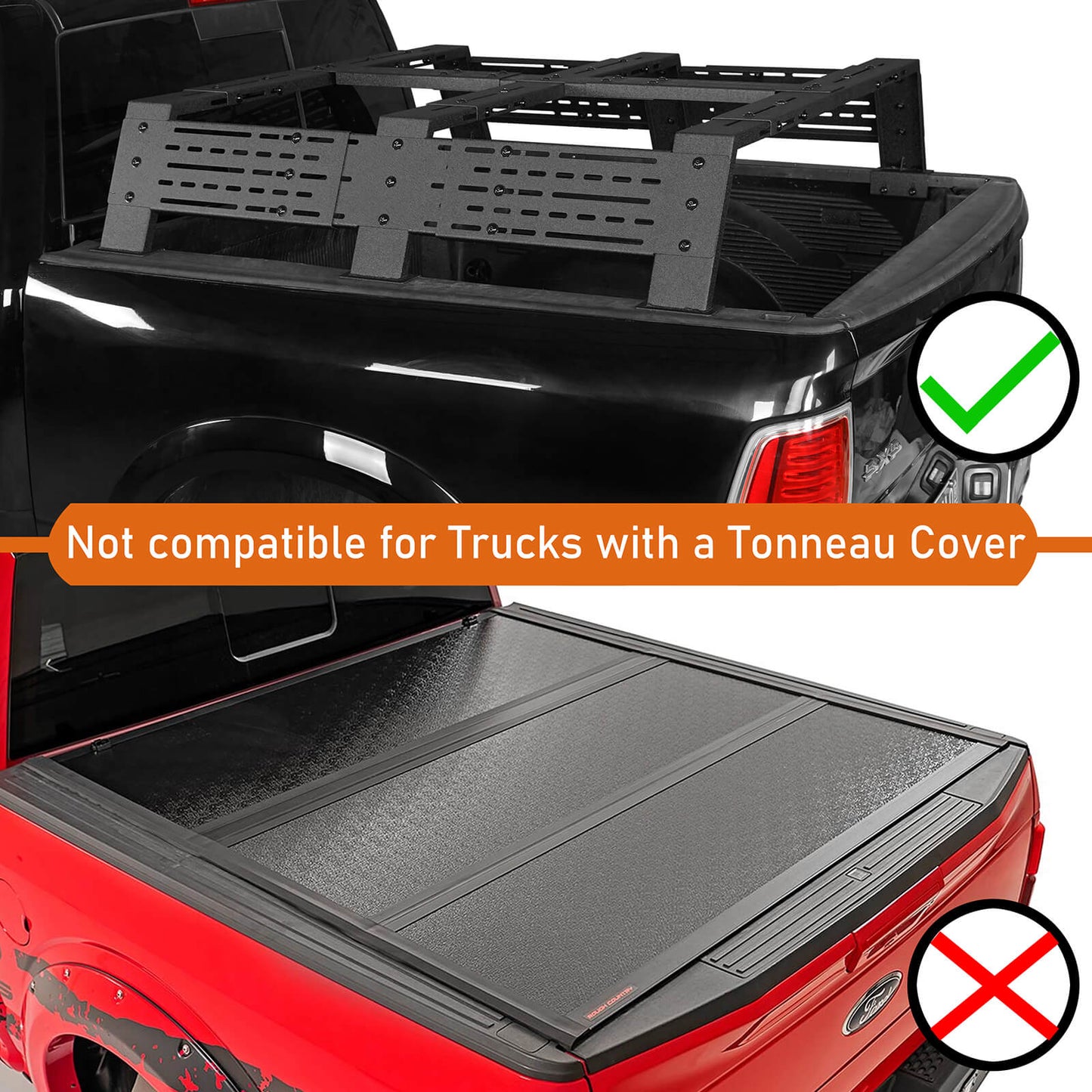 Truck/Pick-up 12.2" High Overland Bed Rack - Hooke Road - HE.9908-S