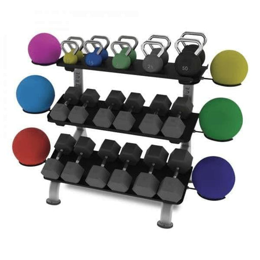 True Fitness Line 3-Tier Flat Tray Dumbbell Rack - FS-24