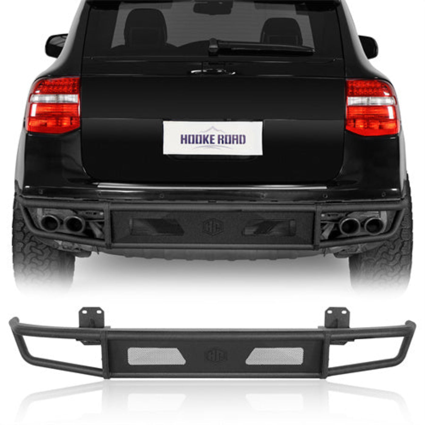Tube Rear Bumper for 2008-2010 Porsche Cayenne 957 - Hooke Road - HE.7202-S
