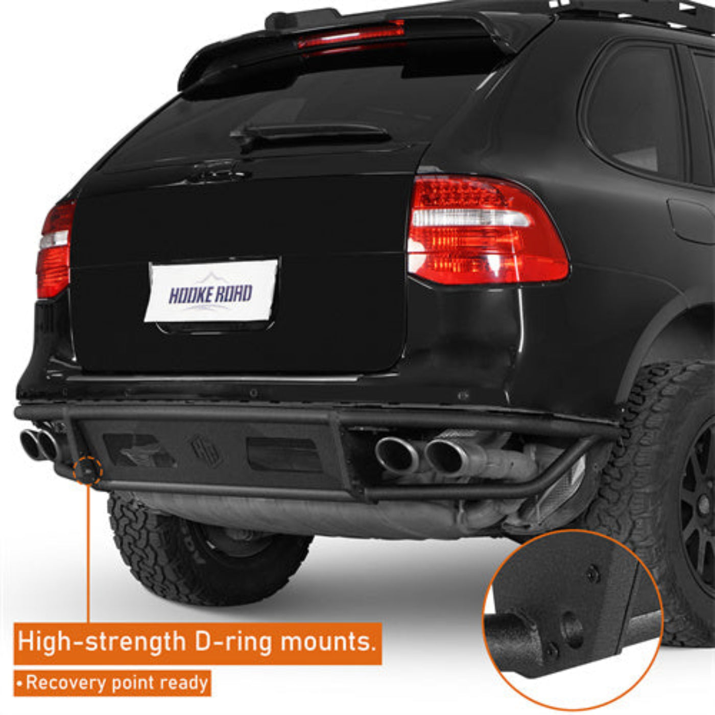 Tube Rear Bumper for 2008-2010 Porsche Cayenne 957 - Hooke Road - HE.7202-S