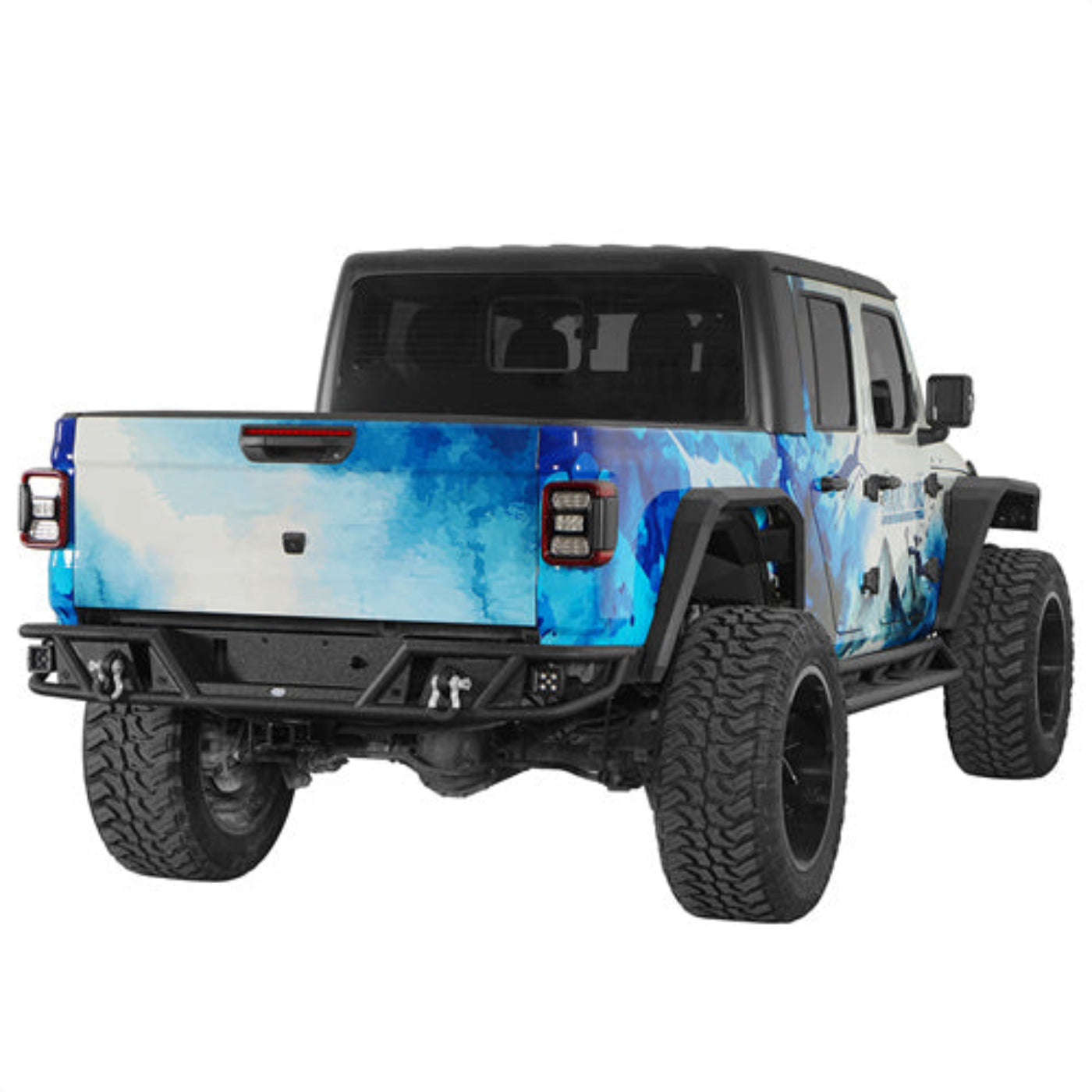 Hooke Road Tubular Rear Bumper w/ Spotlights (20-25 Jeep Gladiator JT) - HE.7028-S