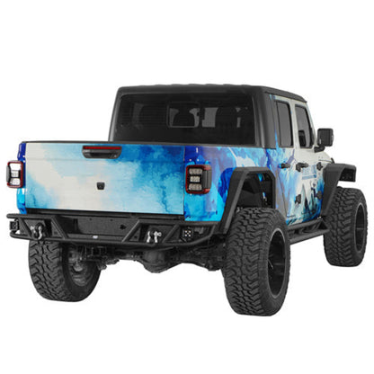 Hooke Road Tubular Rear Bumper w/ Spotlights (20-25 Jeep Gladiator JT) - HE.7028-S