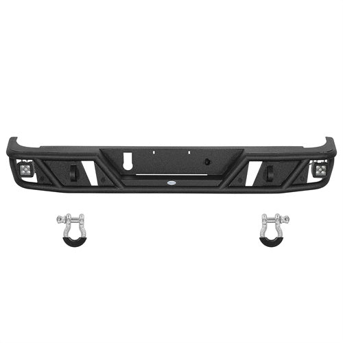 Hooke Road Tubular Rear Bumper w/ Spotlights (20-25 Jeep Gladiator JT) - HE.7028-S