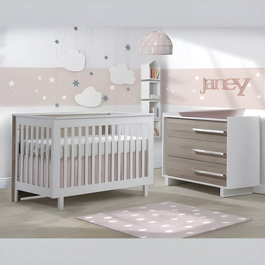 Tulip Urban Collection Convertible Crib and 3 Drawer Dresser XL 2-Piece Set - TU1506-TU1534-20