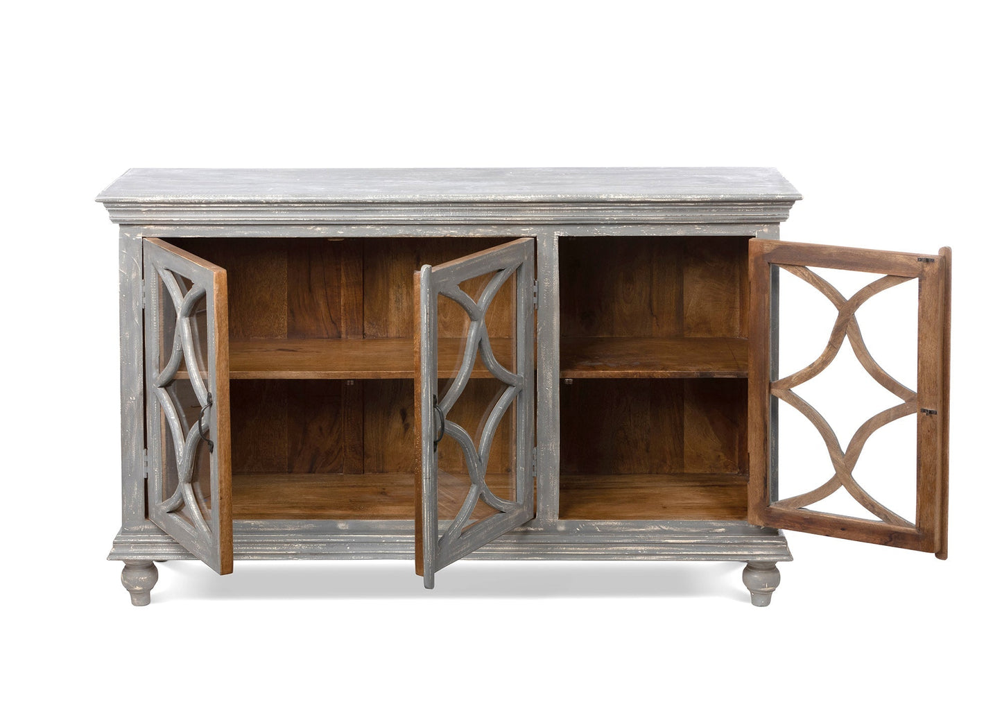 Park Hill Collection Chantal Sideboard - Elegant Country French Design with Distressed Wood Finish & Ample Storage Space - EFC26152