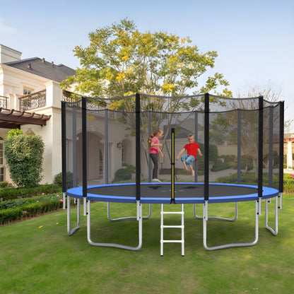 Costway Trampoline 15' Outdoor Recreational with Enclosure Net and Ladder New - TW10042+