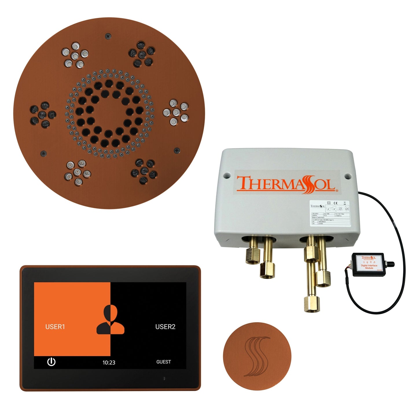 ThermaSol Steam Shower Kit - The Total Wellness Package with 10" ThermaTouch