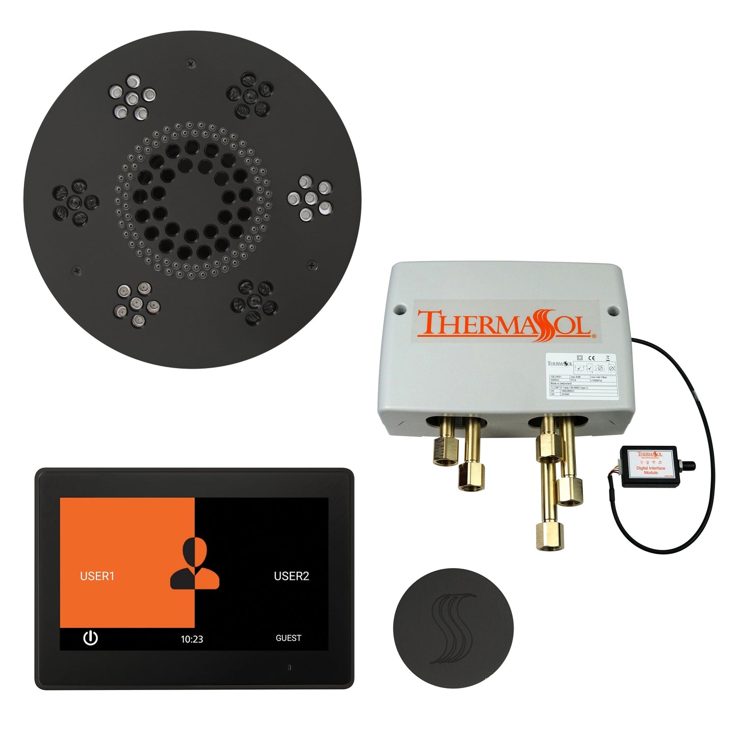ThermaSol Steam Shower Kit - The Total Wellness Package with 10" ThermaTouch