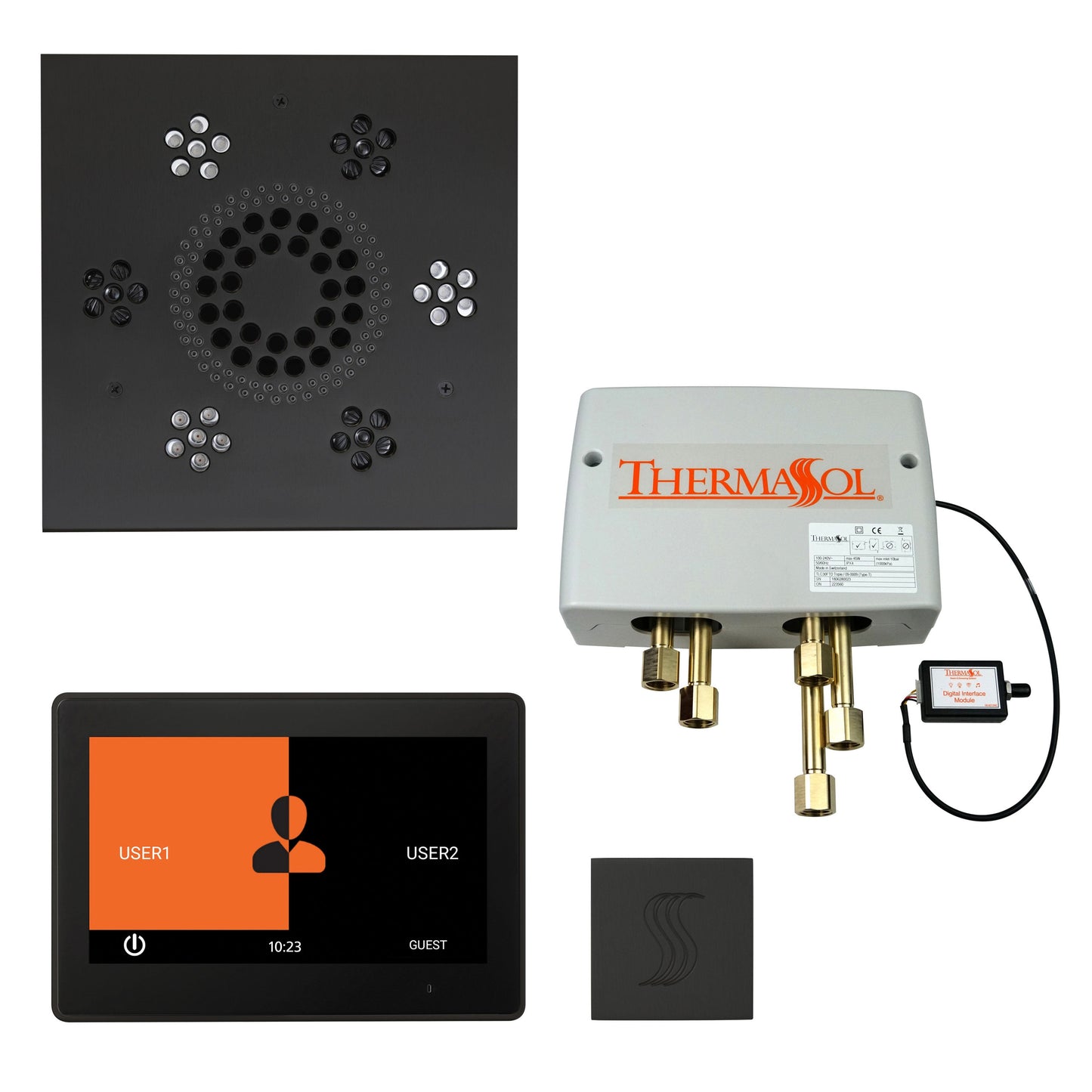 ThermaSol Steam Shower Kit - The Total Wellness Package with 10" ThermaTouch