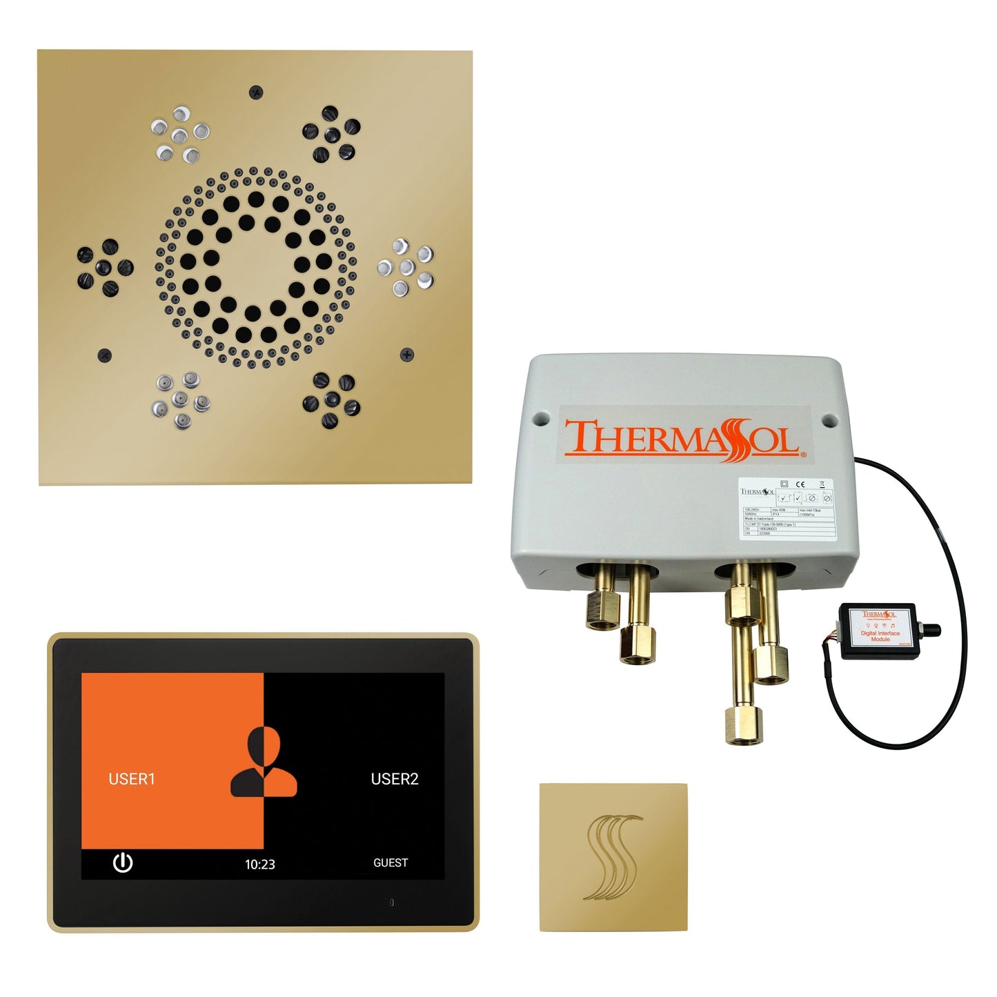 ThermaSol Steam Shower Kit - The Total Wellness Package with 10" ThermaTouch