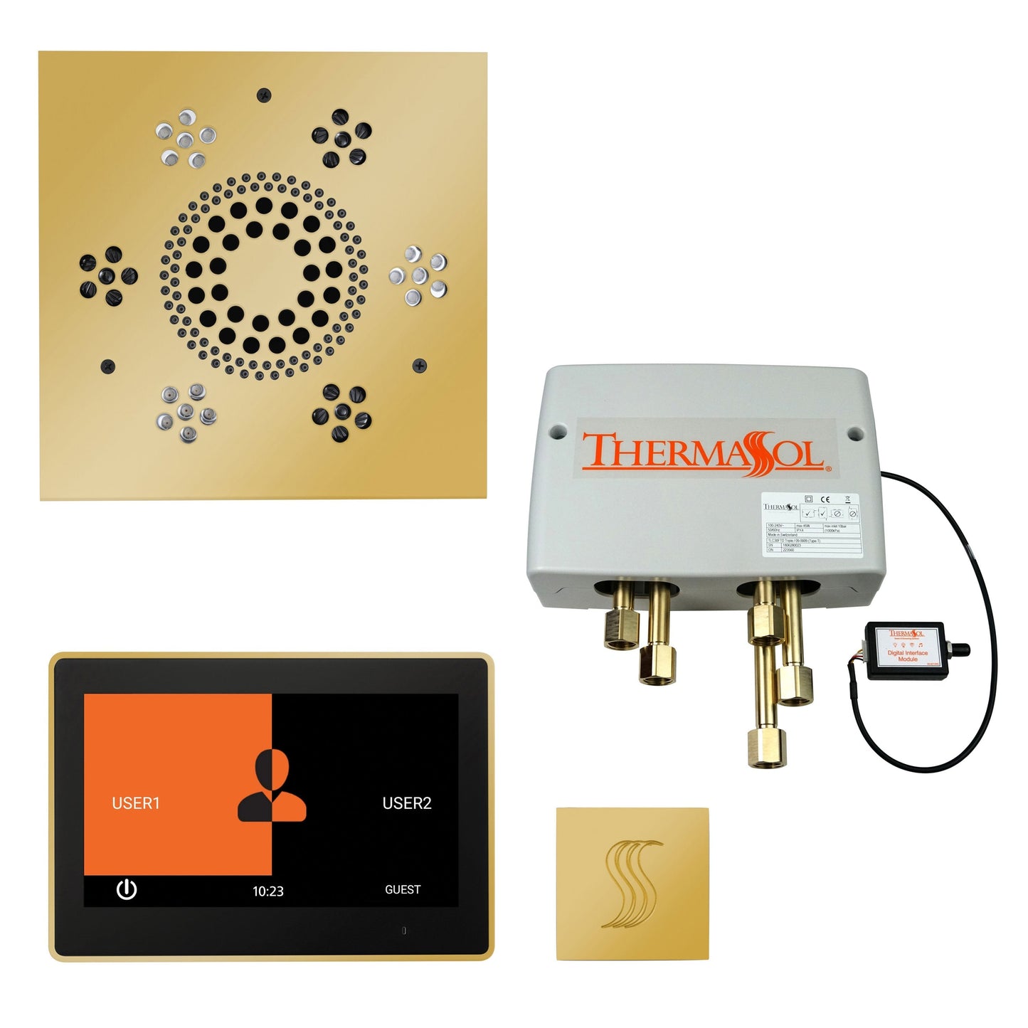 ThermaSol Steam Shower Kit - The Total Wellness Package with 10" ThermaTouch