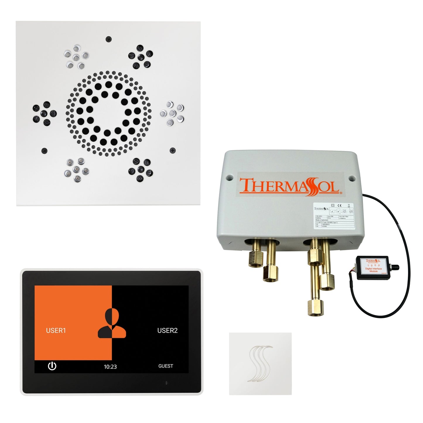 ThermaSol Steam Shower Kit - The Total Wellness Package with 10" ThermaTouch