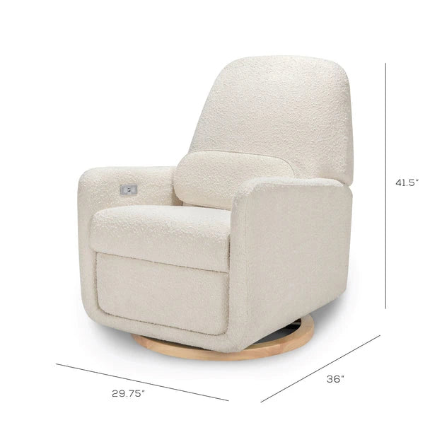 Ubabub Arc Electronic Recliner and Swivel Glider in Boucle with Usb Port - M23688