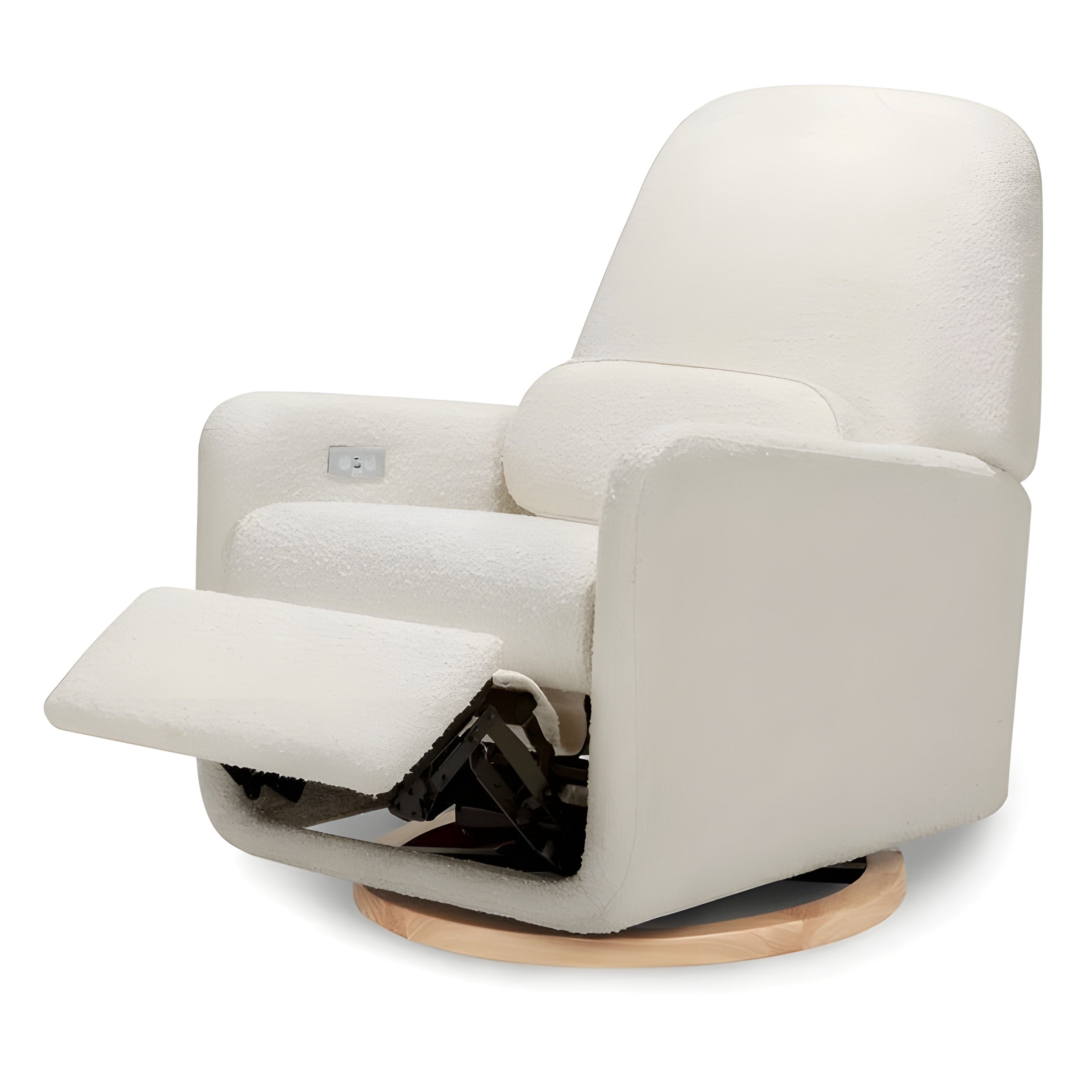 Ubabub Arc Electronic Recliner and Swivel Glider in Boucle with Usb Port  - M23688