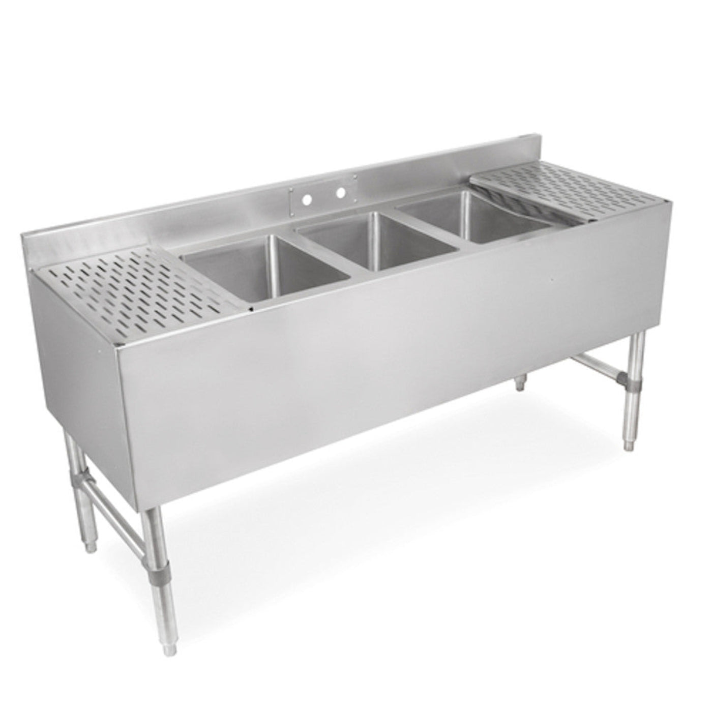 John Boos UBS3-1836 Slim-Line 3-Compartment Underbar Sink - JBUBS31836
