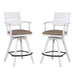 ECI Furniture La Sierra 30" Dbl Panel Back Spectator Bar Stool with Brown Vinyl Seat Set of 2 - EC-1164-22-SBS2