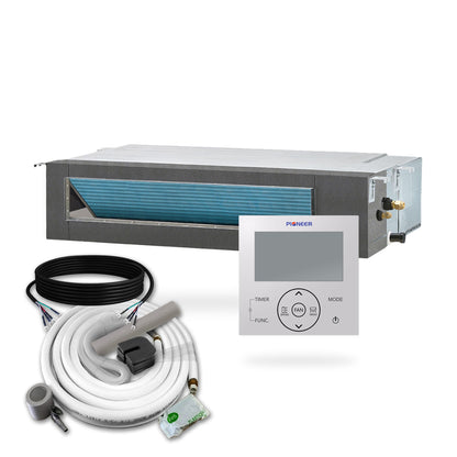 Pioneer Multi Zone 12,000 BTU Quantum Ultra Ceiling Concealed Indoor Section Ductable Mini-Split Wi-Fi Inverter++ Air Conditioner Heat Pump 230V - RT012GLSILCFHG-10S