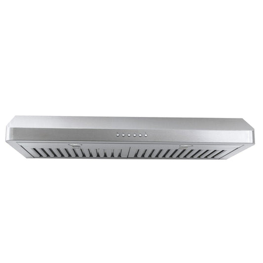 Proline PLJW 185 - Slim Under-Cabinet Range Hood, 600 CFM | Convertible to Ductless, Stainless Steel - PLJW 185.30