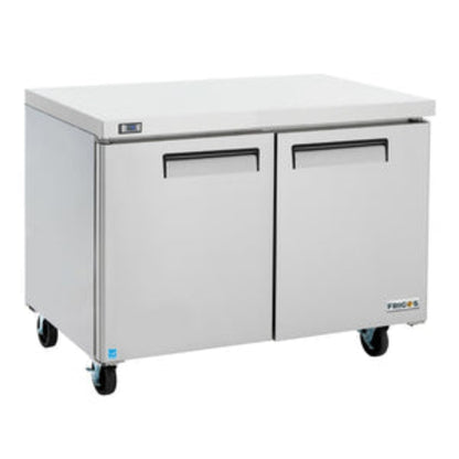 Dukers DUC48R 48" Two Solid Door Undercounter Worktop Refrigerator 12.21 Cu. Ft. - DUC48R