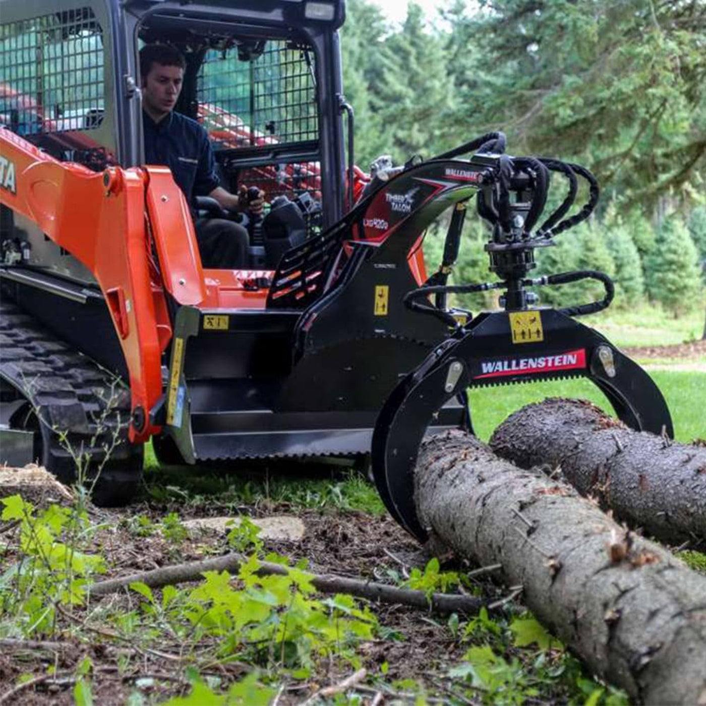 Wallenstein Mini Skidsteer Log Grapple Attachment - LXG420R