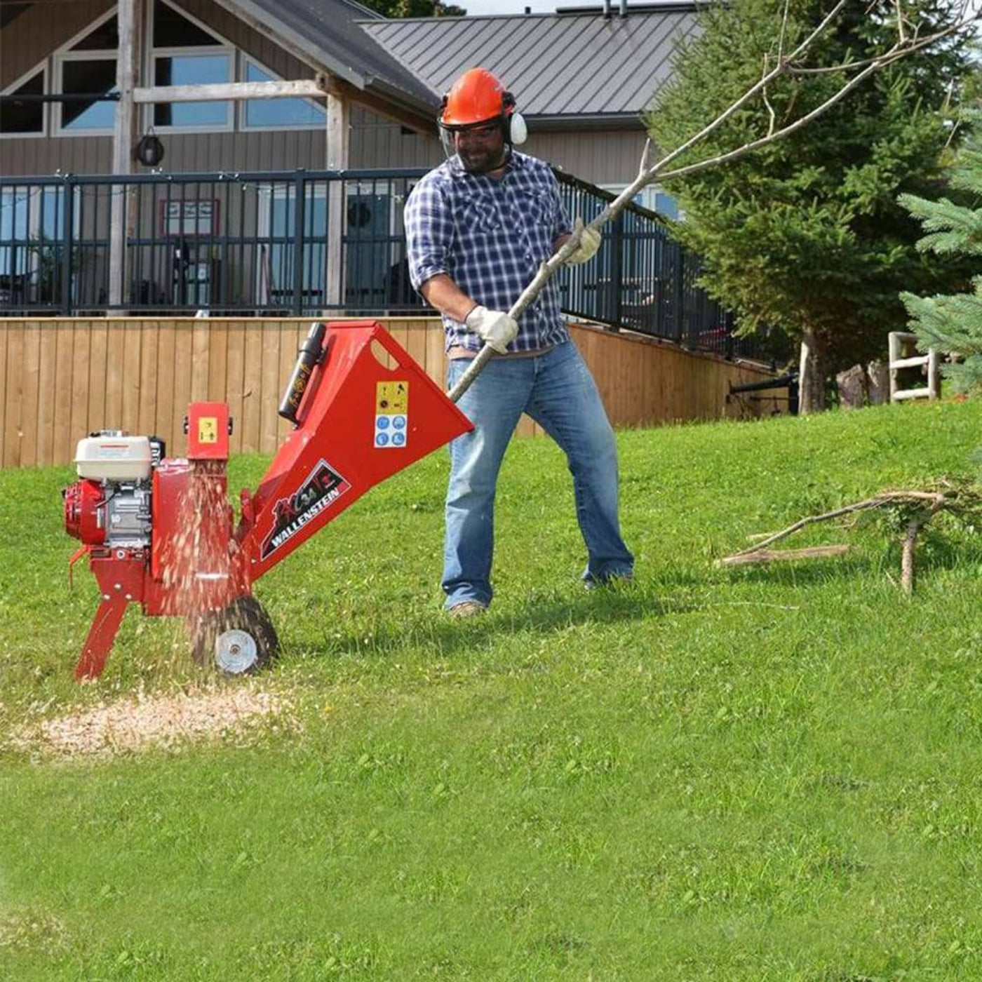 Wallenstein Hand Cart Chipper 196cc Honda GX200 - BXC34