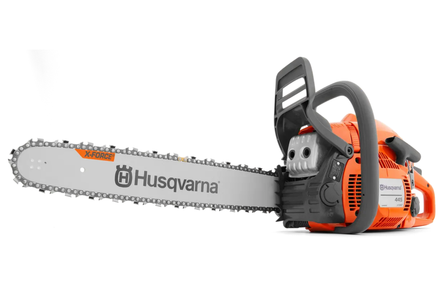 Husqvarna 445 Chainsaw - 50.2cc Gas Engine with 18in Guide Bar for Farm and Ranch - 970515528