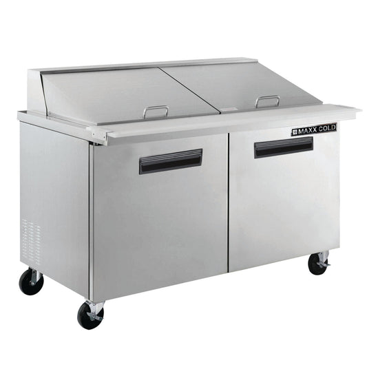 Maxx Cold 61" Two-Door Refrigerated Megatop Prep Unit - MXCR60MHC
