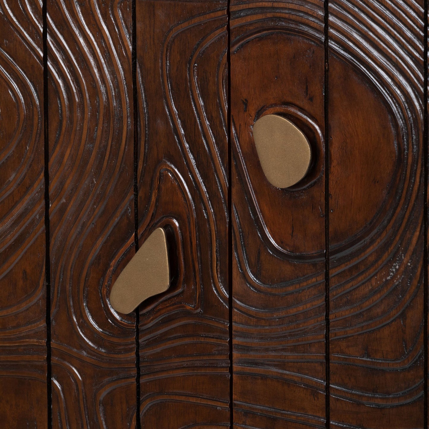 Park Hill Collection Addison Faux Bois Tall Cabinet - Elegant Walnut Beechwood Design with Antique Brass Accents - EFC26060