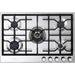 Verona - Verona 30" Designer Gas Cooktop - Brass Burners - SS - 5 Burners _ VDGCT530FSS